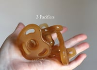 Image 7 of Silicone Pacifier - Amber - Flat Nipple - Newborn and Up