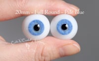 Image 1 of 20mm - Full Round -  German Glass Eyes - Pale Blue