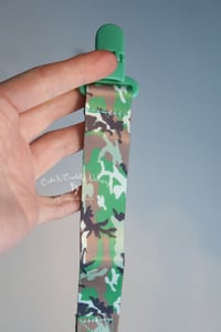 Image 1 of Pacifier Clip - Green Camouflage