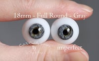 Image 1 of 18mm - Full Round - German Glass Eyes - Gray - Imperfect