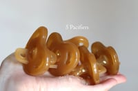 Image 8 of Silicone Pacifier - Amber - Flat Nipple - Newborn and Up