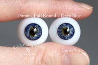 Image 1 of 18mm - Full Round - German Glass Eyes - Deep Blue - Imperfect