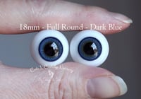 Image 1 of 18mm - Full Round - German Glass Eyes - Dark Blue