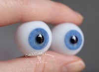 Image 2 of 20mm - Full Round -  German Glass Eyes - Pale Blue