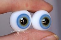 Image 2 of 18mm - German Glass Eyes - Flat Back - Light Blue