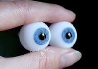 Image 2 of 20mm - Full Round -  German Glass Eyes - Pale Blue - Imperfect