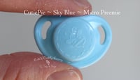 Image 1 of Cutiepie - Honeybug Pacifier - Micro Preemie - with Magnet - Sky Blue