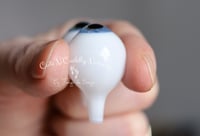 Image 3 of 20mm - Full Round -  German Glass Eyes - Pale Blue