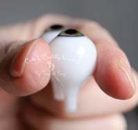 Image 3 of 18mm - Full Round - German Glass Eyes - Gray - Imperfect