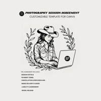 Image 1 of Photography Contract Customizable Canva Template