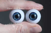 Image 1 of 20mm - Acrylic Eyes - Half Round - Brilliant Blue