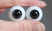 Image 1 of 22mm - Full Round - German Glass Eyes - Dark Blue