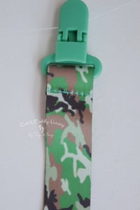 Image 3 of Pacifier Clip - Green Camouflage