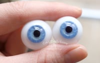 Image 4 of 20mm - Full Round -  German Glass Eyes - Pale Blue