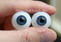 Image 1 of 18mm - Full Round - German Glass Eyes - Blue - Imperfect