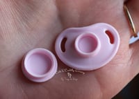 Image 3 of Cutiepie - Honeybug Pacifier - Micro Preemie - with Magnet - Sweetheart Red