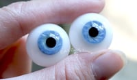 Image 4 of 20mm - Full Round -  German Glass Eyes - Pale Blue - Imperfect