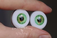 Image 2 of 20mm - Acrylic Eyes - Green w/Orange