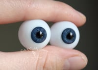 Image 2 of 18mm - Full Round - German Glass Eyes - Blue - Imperfect