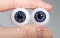 Image 5 of 20mm - Full Round - German Glass Eyes - Deep Blue