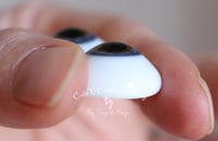 Image 3 of 20mm - German Glass Eyes - Flat Back - Blue/Gray