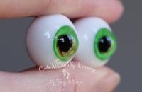 Image 2 of 16mm - Full Round Solid - Green w/Brown
