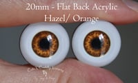 Image 1 of 20mm - Acrylic Eyes - Hazel/Orange