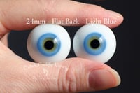 Image 1 of 24mm - German Glass - Flat Back Eyes - Light Blue