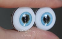 Image 2 of 20mm - Acrylic Eyes - Light Blue w/Brown
