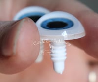 Image 3 of 20mm - Acrylic Eyes - Light Blue w/Brown