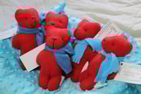 Image 1 of Plush Fleece Bear with Scarf - Red