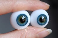 Image 2 of 20mm - German Glass Eyes - Flat Back - Turquoise