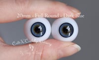 Image 1 of 20mm - Full Round -  German Glass Eyes - Dark Blue