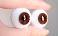 Image 2 of 24mm - German Glass - Flat Back Eyes - Hazel