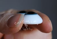 Image 3 of 20mm - German Glass Eyes - Flat Back - Turquoise