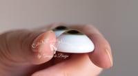 Image 3 of 24mm - German Glass - Flat Back - Economy Eyes - Green