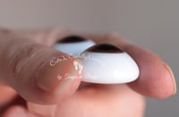 Image 3 of 24mm - German Glass - Flat Back Eyes - Hazel