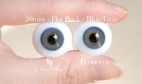 Image 1 of 20mm - German Glass Eyes - Flat Back - Economy Eyes - Blue/Gray