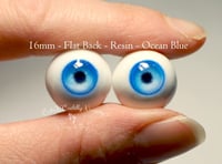 Image 1 of 16mm - Flat Back - Resin - Ocean Blue