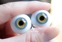 Image 4 of 20mm - German Glass Eyes - Flat Back - Economy Eyes - Gray