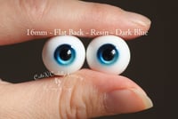 Image 1 of 16mm - Flat Back - Resin - Dark Blue