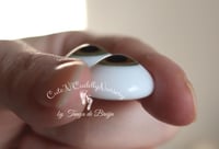 Image 3 of 20mm - German Glass Eyes - Flat Back - Economy Eyes - Green