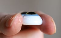 Image 3 of 20mm - German Glass Eyes - Flat Back - Economy Eyes - Light Blue