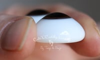 Image 3 of 20mm - German Glass Eyes - Flat Back - Chocolate Brown