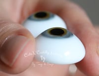 Image 3 of 22mm - German Glass Eyes - Flat Back - Gray