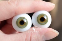Image 4 of 20mm - German Glass Eyes - Flat Back - Economy Eyes - Green
