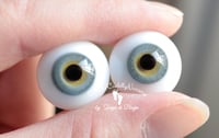 Image 4 of 18mm - German Glass Eyes - Flat Back - Economy Eyes - Gray