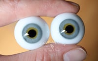 Image 4 of 22mm - German Glass Eyes - Flat Back - Gray
