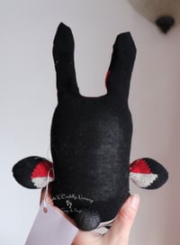 Image 4 of Plush Sock Bunny - Black Argyle