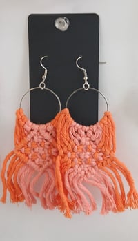 Image 1 of WK Orange Tassel Earrings 